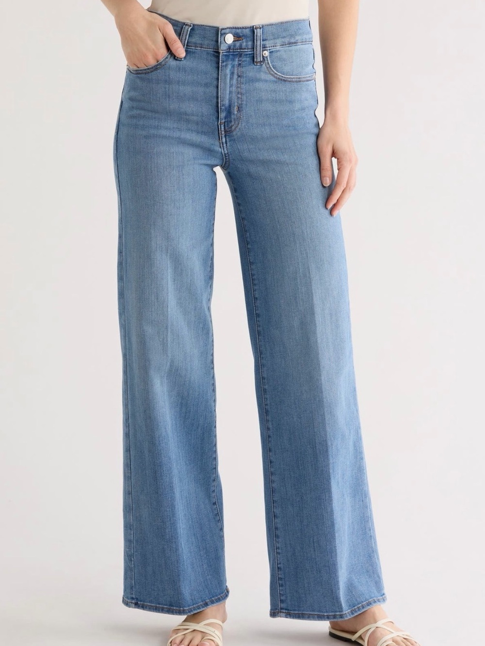 FRAME High Rise Wide Leg Jeans Luma Blue 28 NWT
